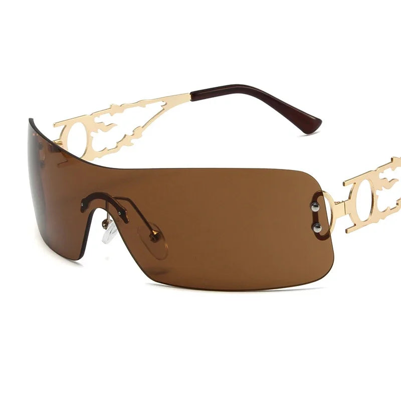 Lunettes de soleil rimless polarisées femme — L'Architecte VYNE