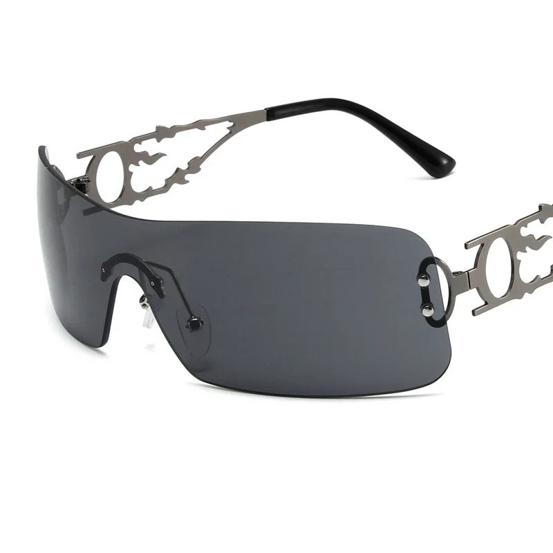 Lunettes de soleil rimless polarisées femme — L'Architecte VYNE